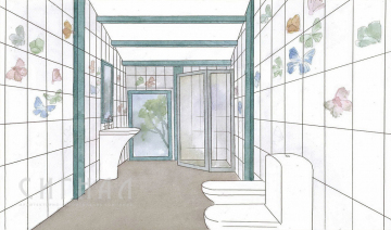Эскизы ванной комнаты в загородном доме