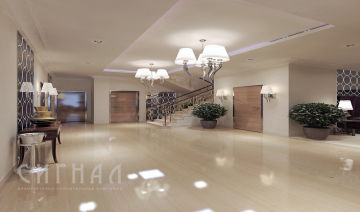 "Хрустальный мир". Оригинальный дизайн-проект  2-х уровневой квартиры в стиле Ар-Деко в ж/к «Белый лебедь».
