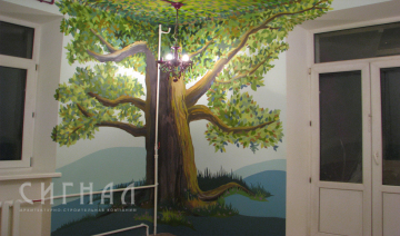Сказочное дерево в интерьере детской комнаты